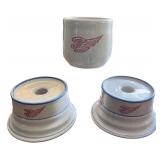 Set of 3 Vintage Red Wing Shoe Company Ceramic Candle Holders