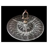 Set of Crystal Serving Dishes and Vintage Silver-Plated Jam Jar