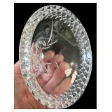 Elegant Crystal Candy Jar with Lid and Diamond Cut Design