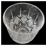 Elegant Crystal Candy Jar with Lid and Diamond Cut Design