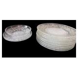 Glassware Collection with Plates, Napkin Rings, & Drink Accessories