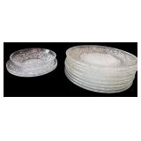 Glassware Collection with Plates, Napkin Rings, & Drink Accessories