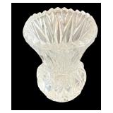 Vintage Cut Glass Pieces: Dishes, Vanity Jar, and Vase