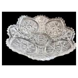 Vintage Cut Glass Pieces: Dishes, Vanity Jar, and Vase