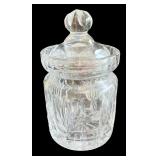 Vintage Cut Glass Pieces: Dishes, Vanity Jar, and Vase