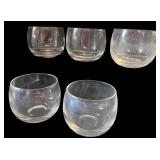 Clear Glassware Collection: Bowls, Candle Holders, Glasses, and Decorative Bird