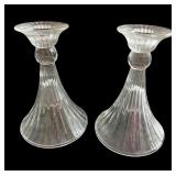 Clear Glassware Collection: Bowls, Candle Holders, Glasses, and Decorative Bird