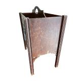 Vintage Wooden Magazine Rack with Intricate Cutout Design