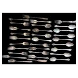 Set of 30 Vintage Silver-Plated Forks and Spoons