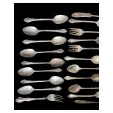 Set of 30 Vintage Silver-Plated Forks and Spoons