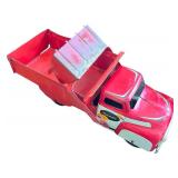 Vintage Wyandotte Red Metal Dump Truck with Tilting Bed