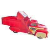 Vintage Wyandotte Red Metal Dump Truck with Tilting Bed