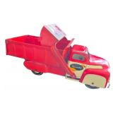Vintage Wyandotte Red Metal Dump Truck with Tilting Bed