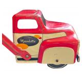 Vintage Wyandotte Red Metal Dump Truck with Tilting Bed