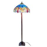 Tiffany Style Dragonfly Stained Glass Floor Lamp