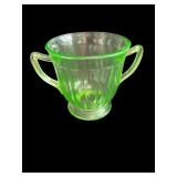 Vintage Green Depression Glass Set - Pitcher, Cups, and Bowls