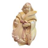 Vintage Red Wing USA Monk Cookie Jar with 