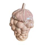 Vintage Grape-Shaped Ceramic Canister with Lid
