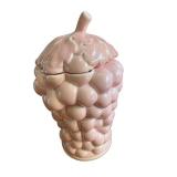 Vintage Grape-Shaped Ceramic Canister with Lid
