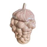 Vintage Grape-Shaped Ceramic Canister with Lid