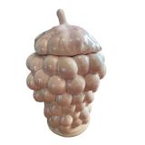 Vintage Grape-Shaped Ceramic Canister with Lid