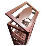 Wooden Cookbook Stand with Adjustable Shelf Design