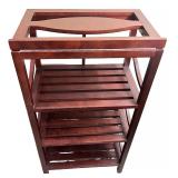 Wooden Cookbook Stand with Adjustable Shelf Design
