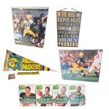Green Bay Packers Memorabilia Collection: Autographed Photographs, TV guides and Pennants