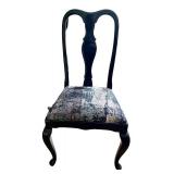 Dining Set with Table and 4 Chairs, Black Wood Finish