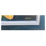 Collection of Sunflower Paintings in Various Frames - Including a signed print by Robert Lewis