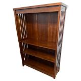 Wooden Bookshelf with Open Sides and Three Shelves