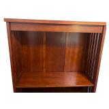 Wooden Bookshelf with Open Sides and Three Shelves