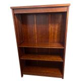 Wooden Bookshelf with Open Sides and Three Shelves