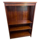 Wooden Bookshelf with Open Sides and Three Shelves