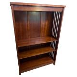 Wooden Bookshelf with Open Sides and Three Shelves