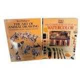 Set of 9 Watercolor and Drawing Art Books