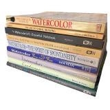 Set of 9 Watercolor and Drawing Art Books
