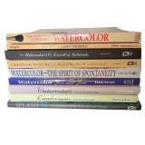 Set of 9 Watercolor and Drawing Art Books