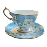 Set of 6 Vintage Bone China Tea Cups and Saucers
