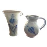 Red Wing Pottery 150th Anniversary Pitcher and Vase Set