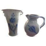 Red Wing Pottery 150th Anniversary Pitcher and Vase Set