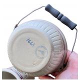 Vintage Red Wing Stoneware Pottery Set with Butter Crock, Batter Bowl, and Shakers