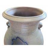 Red Wing Pottery Vintage Stoneware Vase with Hand-Painted Floral Pattern