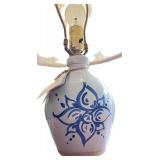 Red Wing Pottery Table Lamp with Floral Design