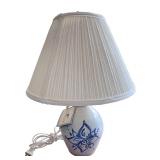 Red Wing Pottery Table Lamp with Floral Design