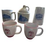 Set of 5 Commemorative Red Wing Pottery Jugs and Mugs