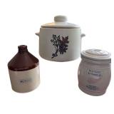 Collection of 3 Vintage Stoneware Pieces: Red Wing, Mercury & West Bend