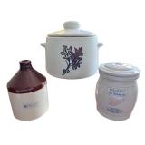 Collection of 3 Vintage Stoneware Pieces: Red Wing, Mercury & West Bend
