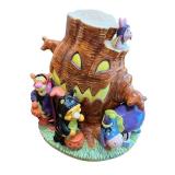 Set of 3 Halloween Ceramic Cookie Jars Including Pooh & Friends