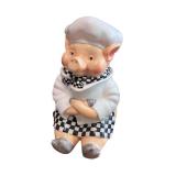 Set of 3 Ceramic Kitchen Collectibles - Pillsbury Doughboy, Train, and Chef Pig